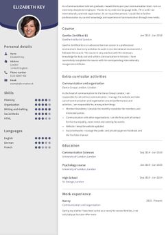 Escolhe o modelo Edinburgh e cria um CV profissional
