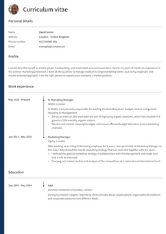 Escolhe o modelo Oxford e cria um CV profissional